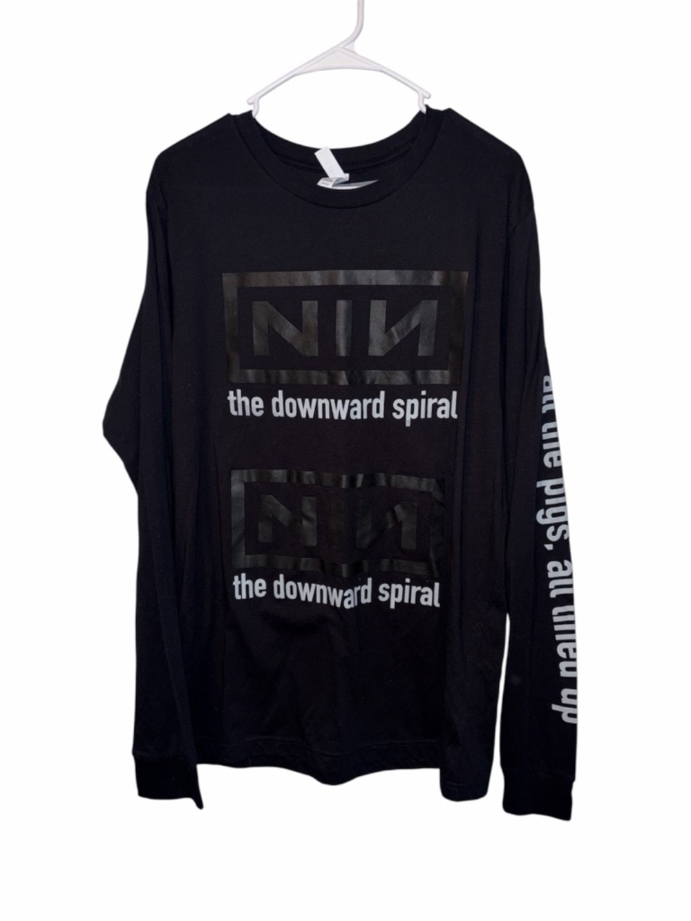 Nine Inch Nails The Downward Spiral Long Sleeve Graphic T-Shirt Size Large